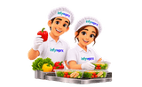 Infyworx food manufacturing workers in hairnets packing fresh meals